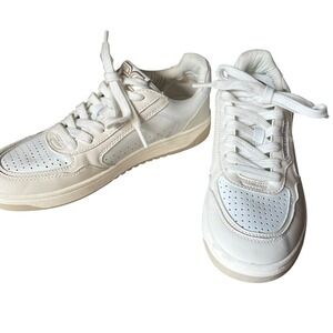 Sam Edelman Cream Lace-Up Sneakers